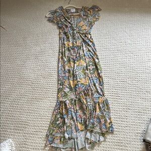 Floral Maxi Dress with Ruffle Sleeves